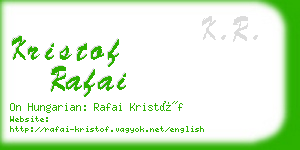 kristof rafai business card